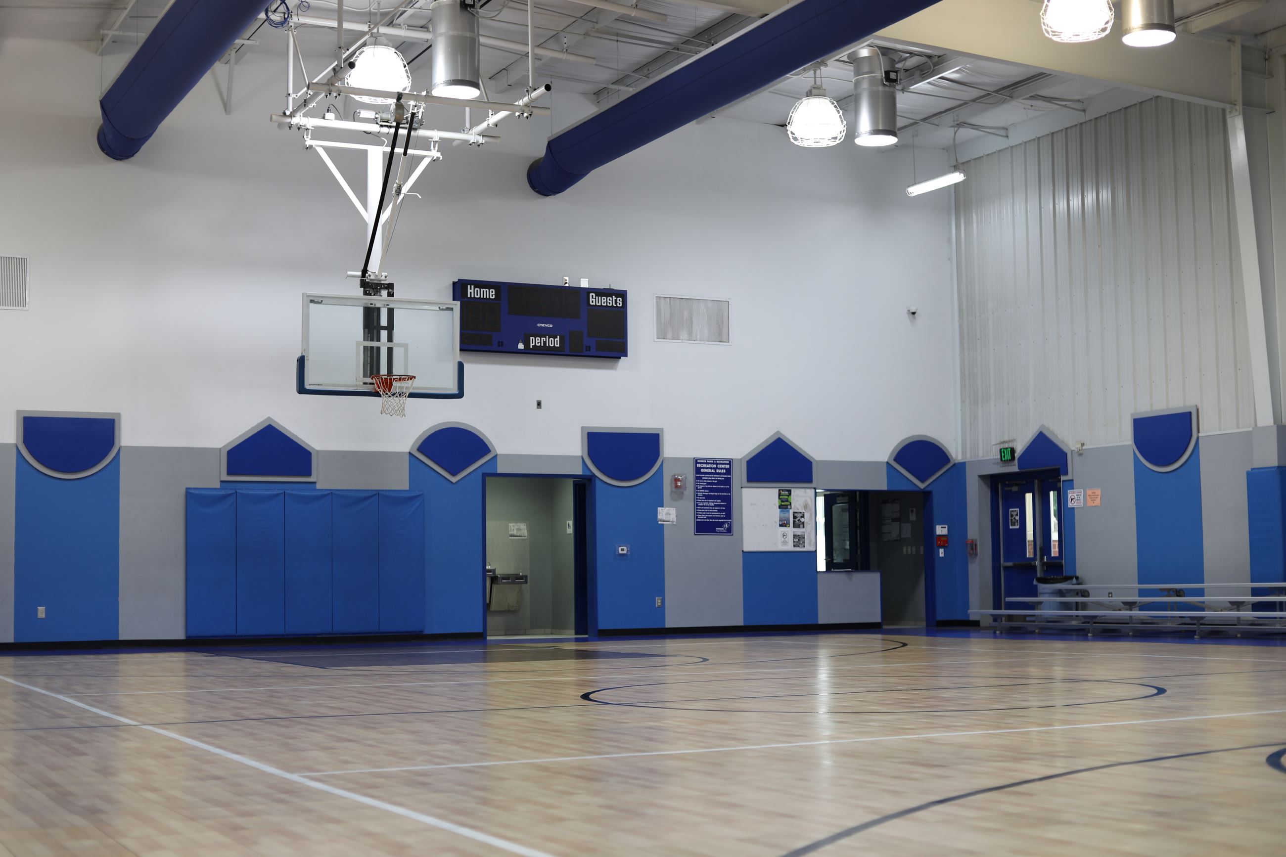 J Ray Shute Basketball Hoop in Gym
