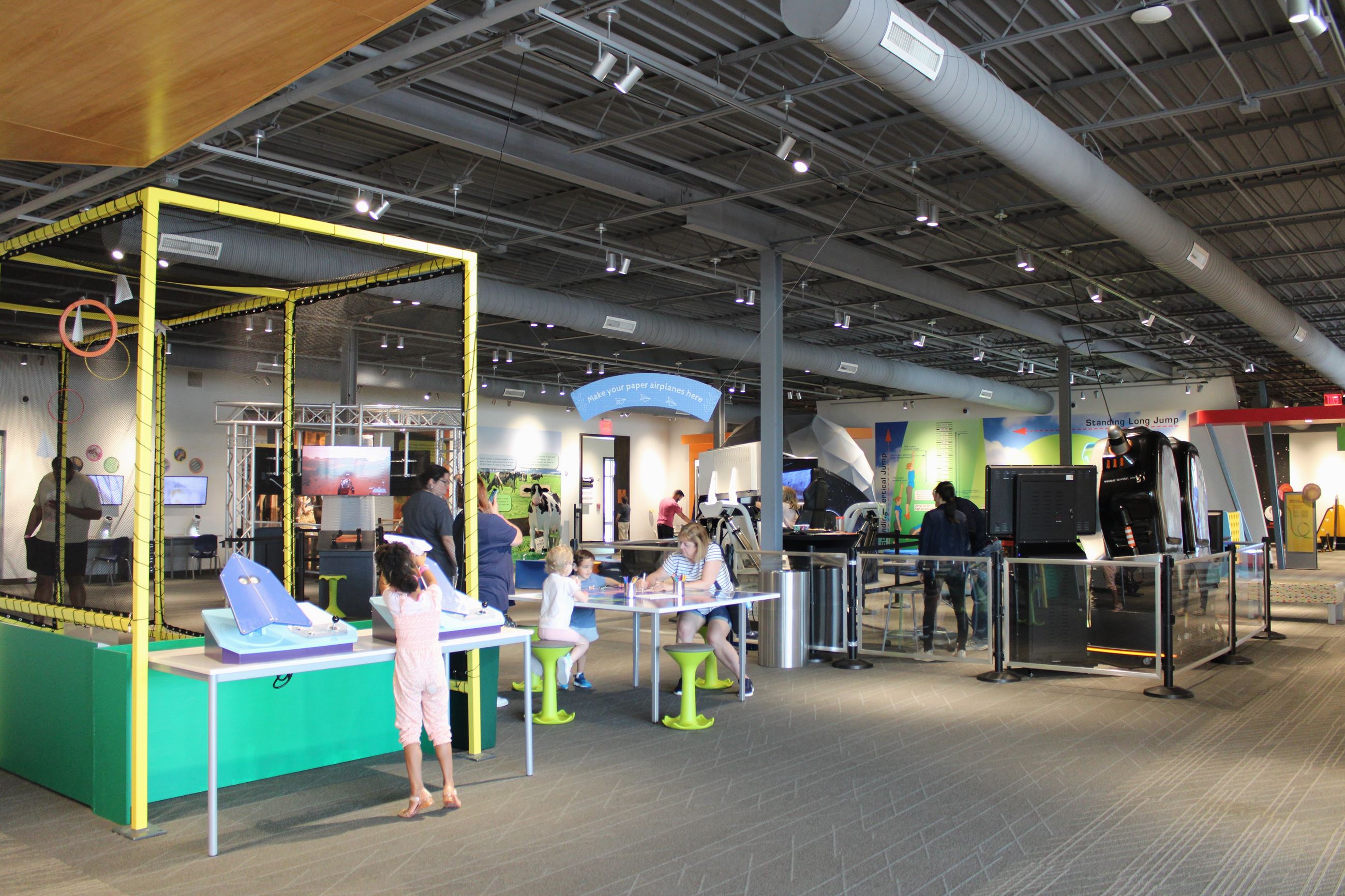 Guests at the Monroe Science Center enjoy the exhibits.