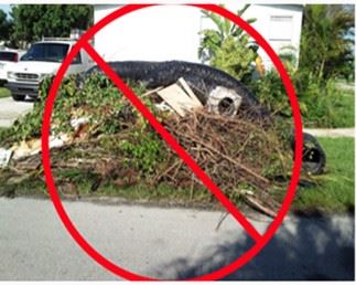 Do not mix yard waste with trash, like putting garbage bags with branch clippings